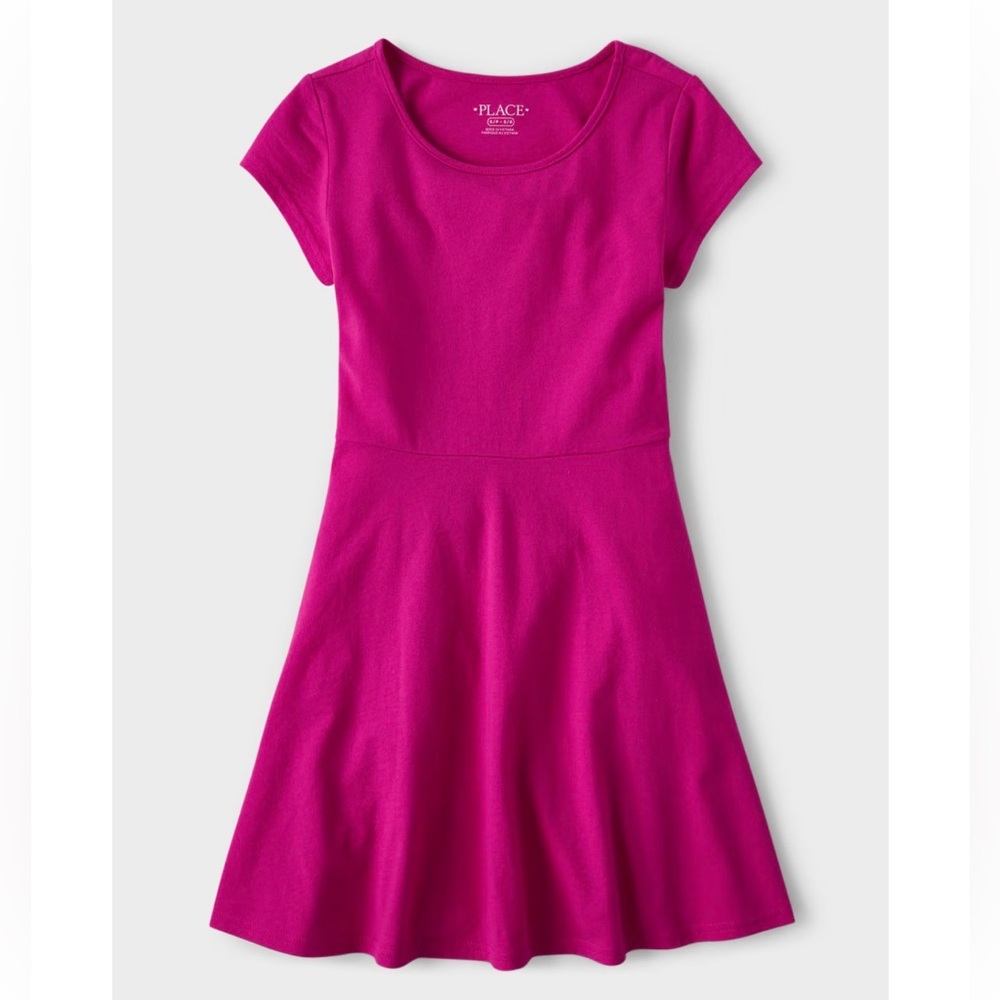 The Children's Place Girls’ Everyday Dress in Aurora Pink